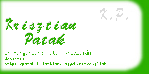 krisztian patak business card